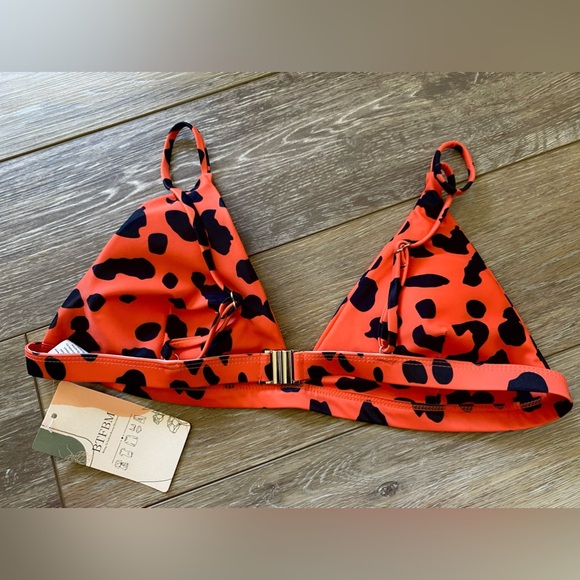 NWT BTFBM Leopard Print 2 pc Bikini Set - Orange and Black size Medium - Picture 8 of 13